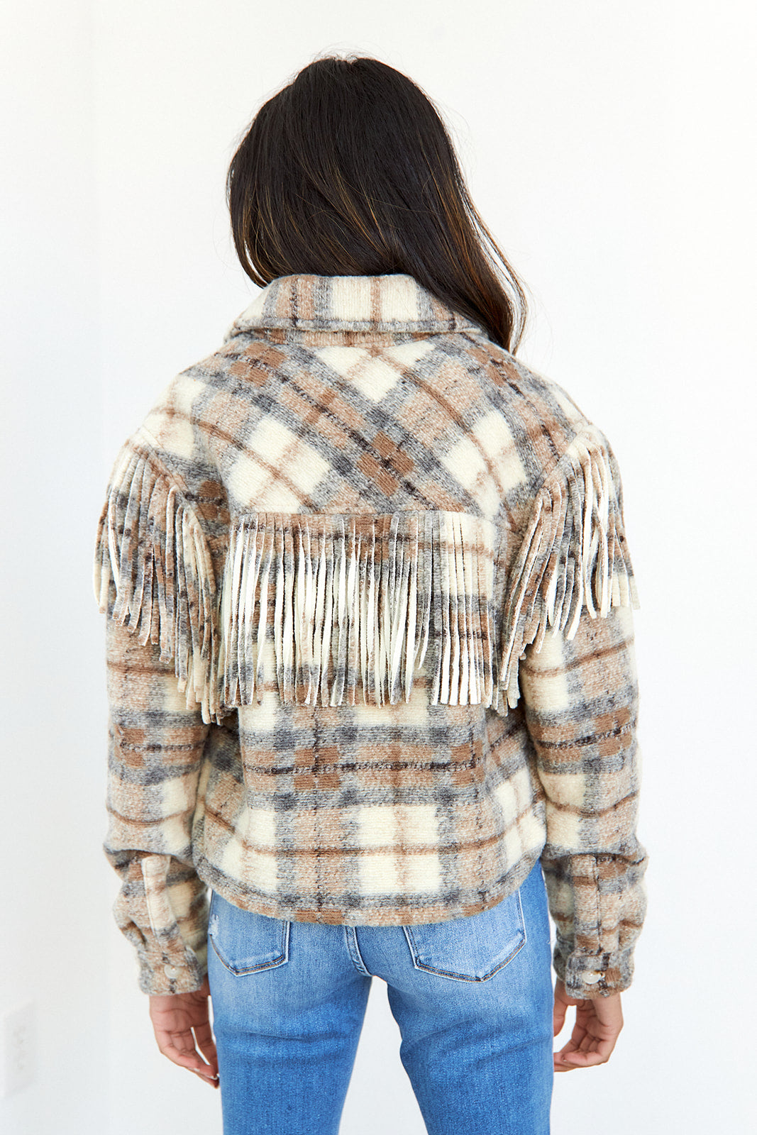 SALE - Take Note Fringe Shacket