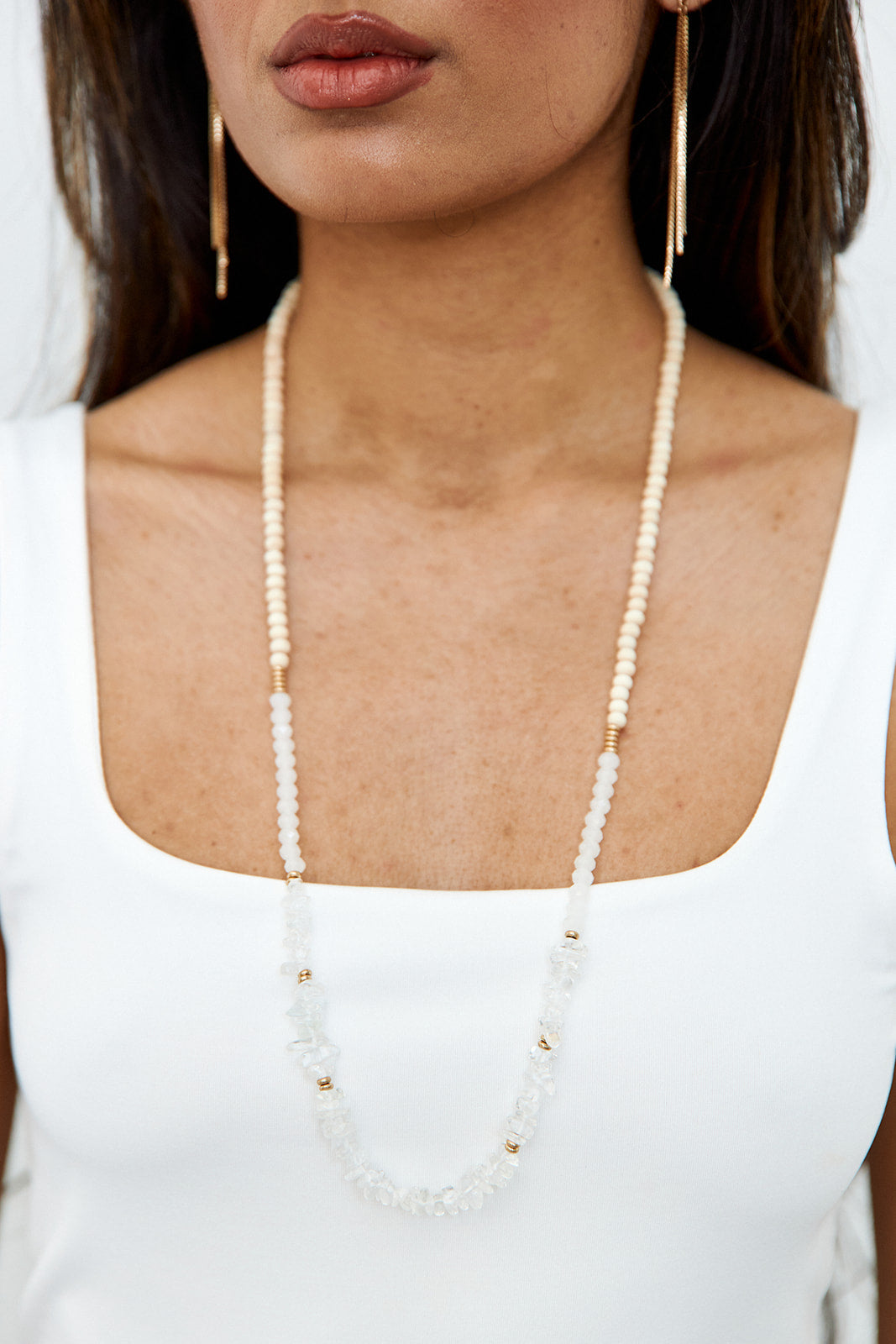 SALE- Sorel Stone & Wood Beaded Necklace