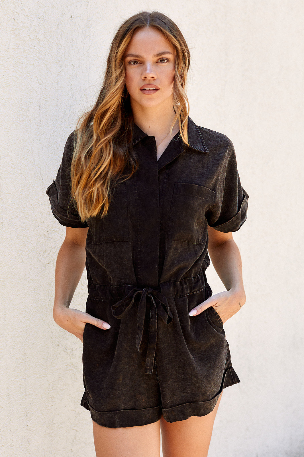 Laramie Denim Knit Romper