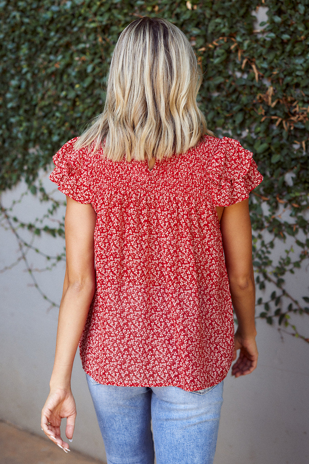 Naura Smocked Detail Blouse