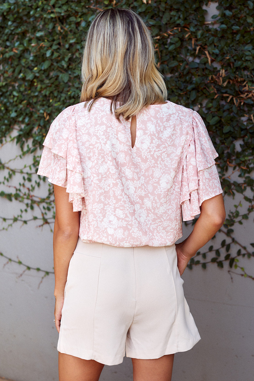 Campbell Flutter Sleeve Blouse