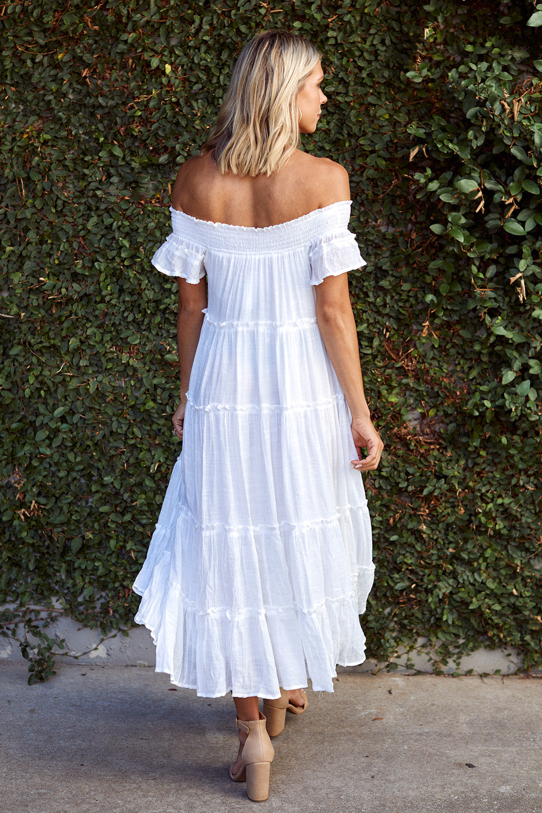 Normandie Tiered Off Shoulder Dress