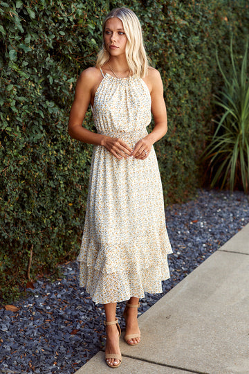 Navie Smocked Floral Maxi