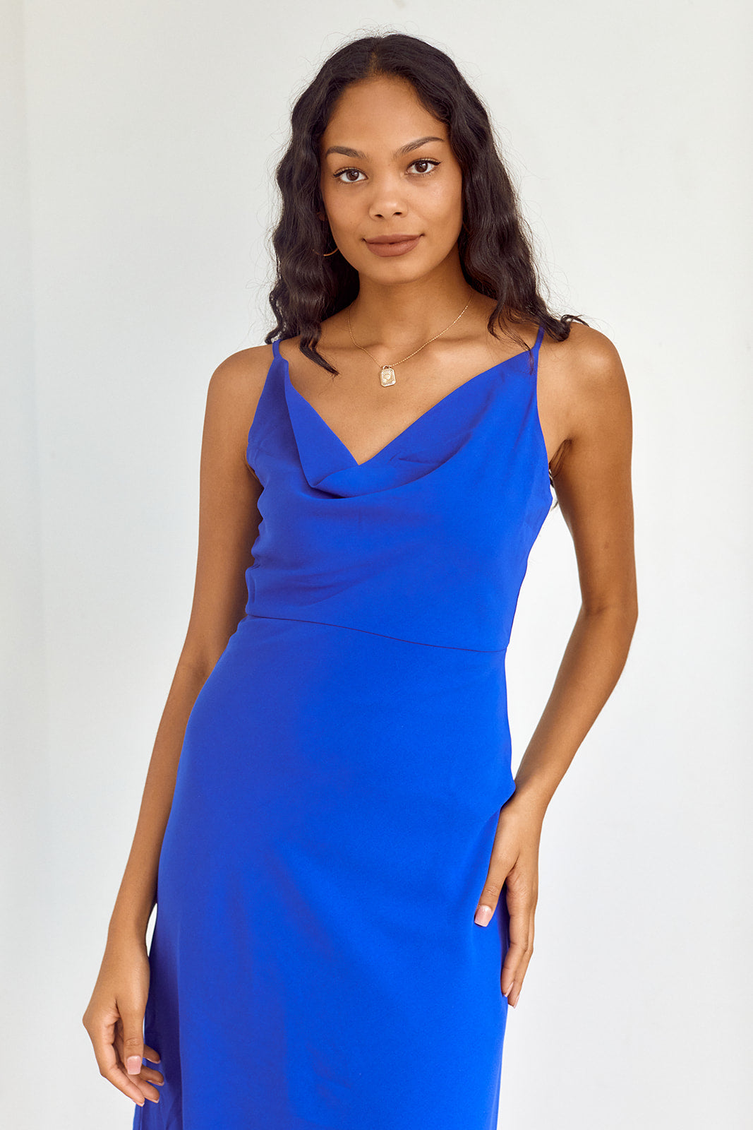 Fremont Cowl Neck Midi Dress