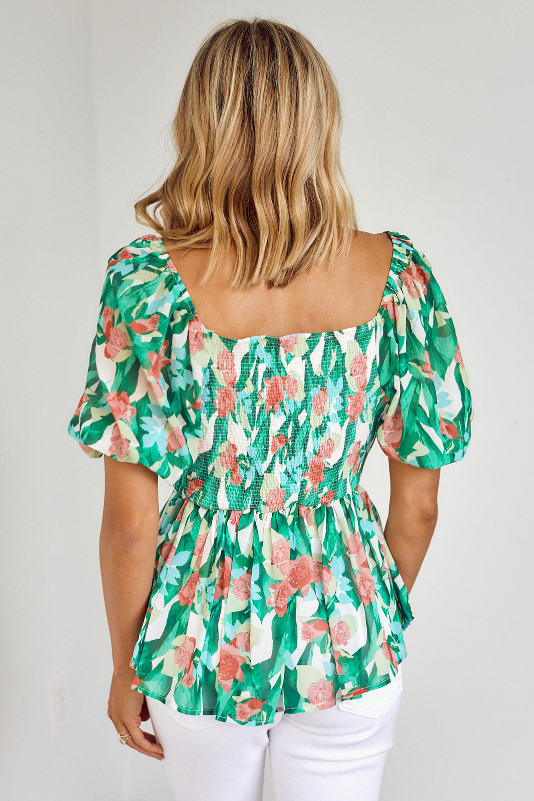 Lilibeth Floral Peplum Blouse