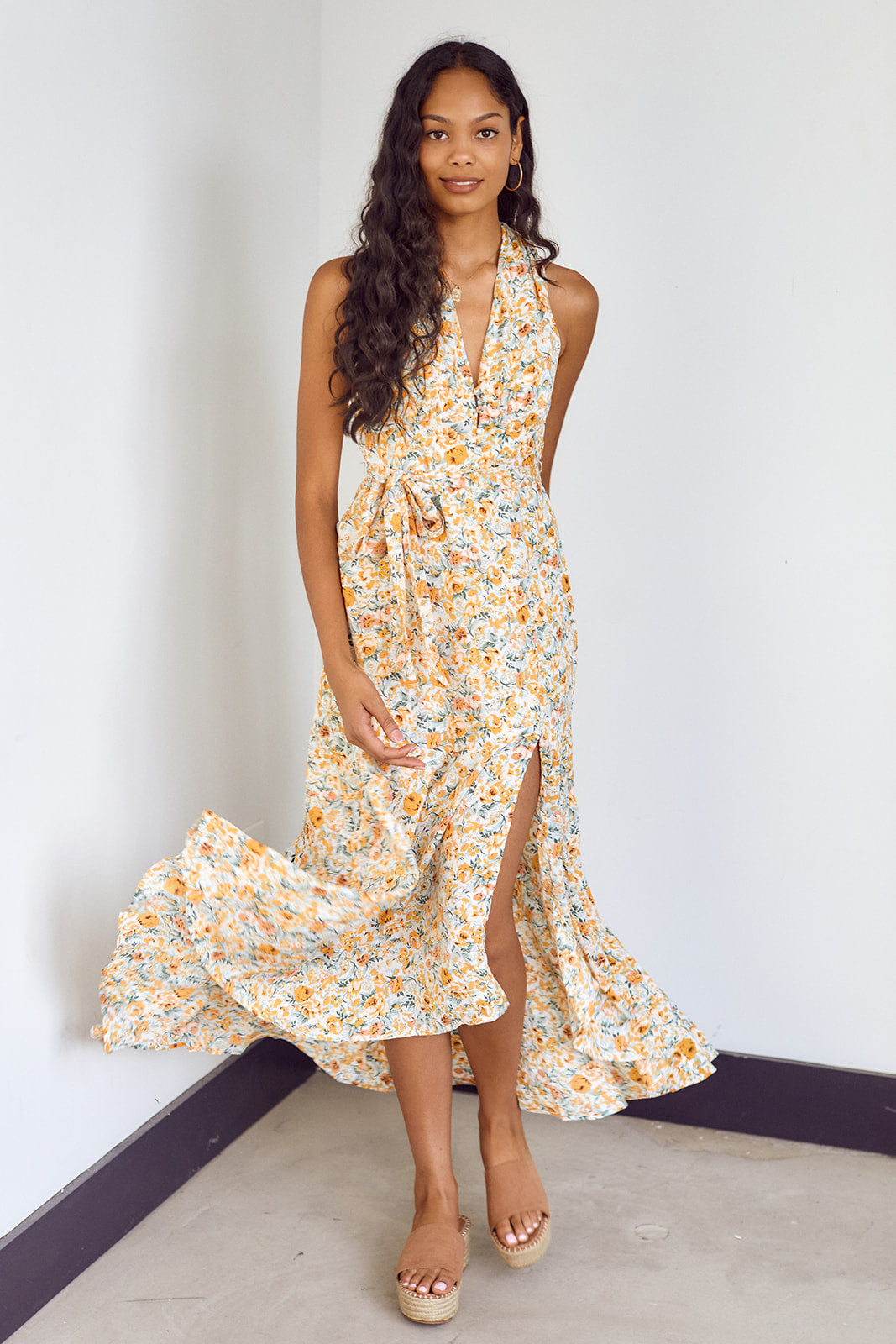 Delphine Floral Midi Dress