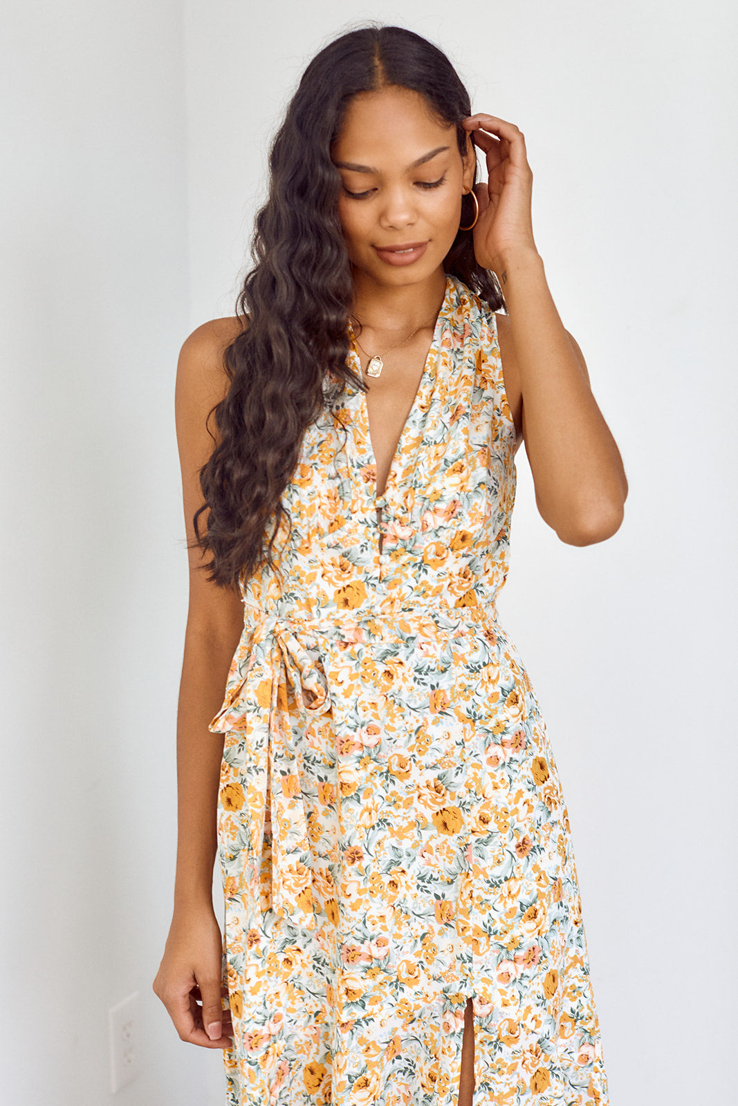 Delphine Floral Midi Dress