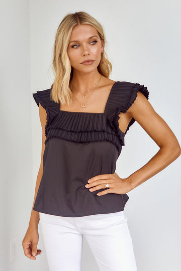 Melina Ruffled Trim Top