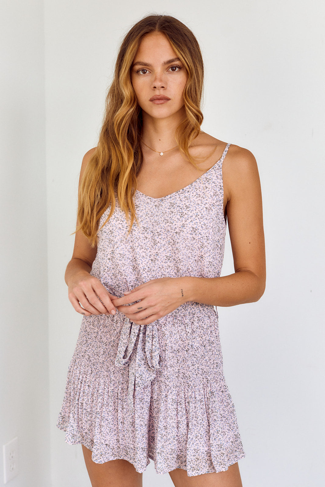 Regina Floral Tie Waist Romper
