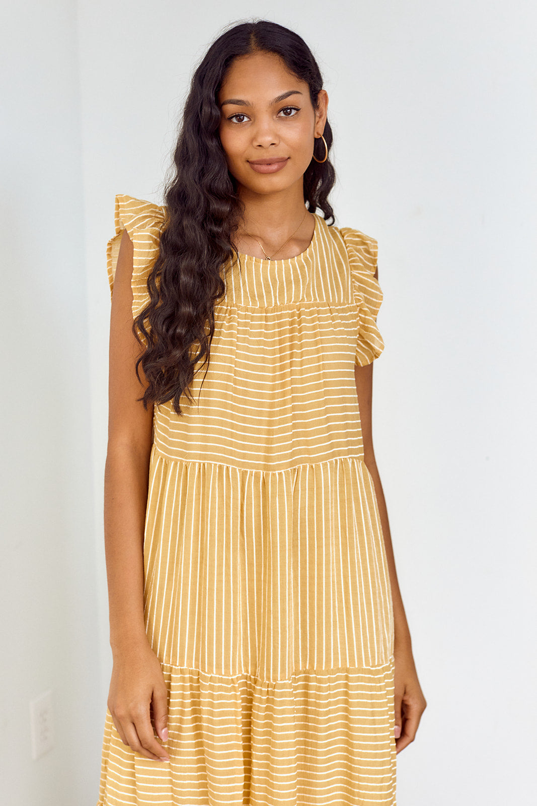 Martinez Striped Tiered Maxi Dress