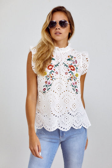 Pipper Eyelet Embroidered Blouse