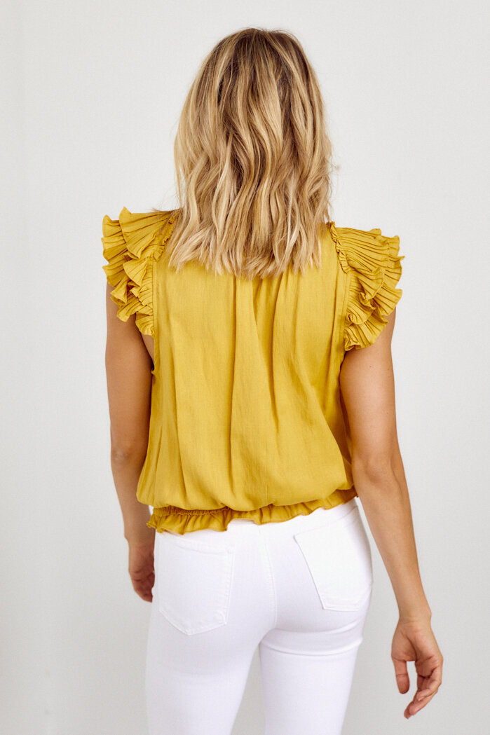 Lisette Ruffle Pleated Blouse