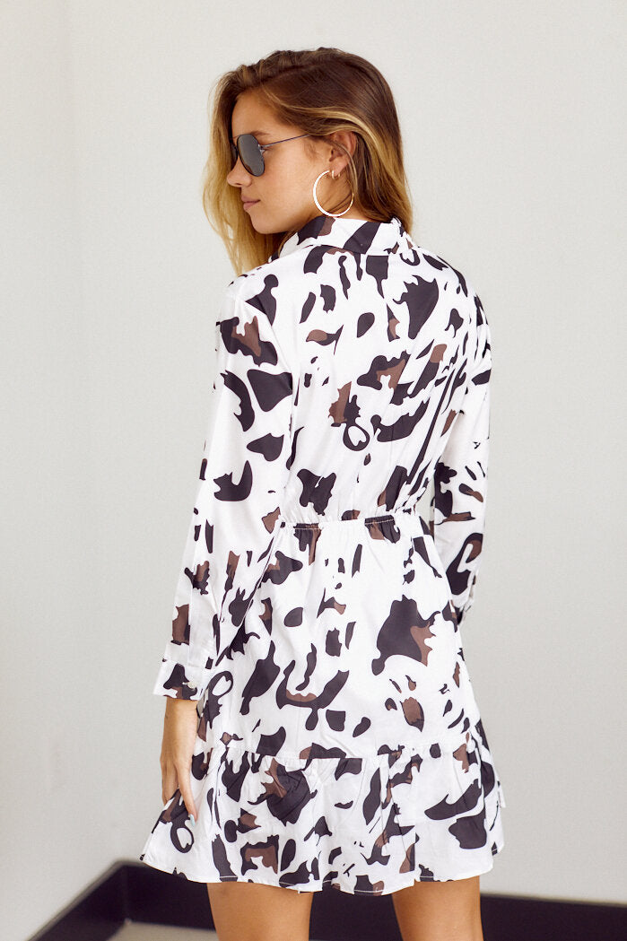Claire Long Sleeve Button Down Dress