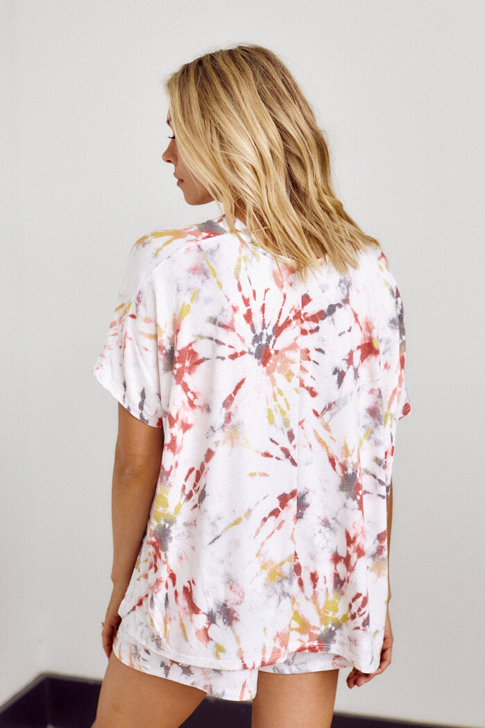 Mia Short Sleeve Tie Dye Top