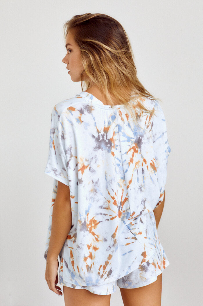 Mia Short Sleeve Tie Dye Top