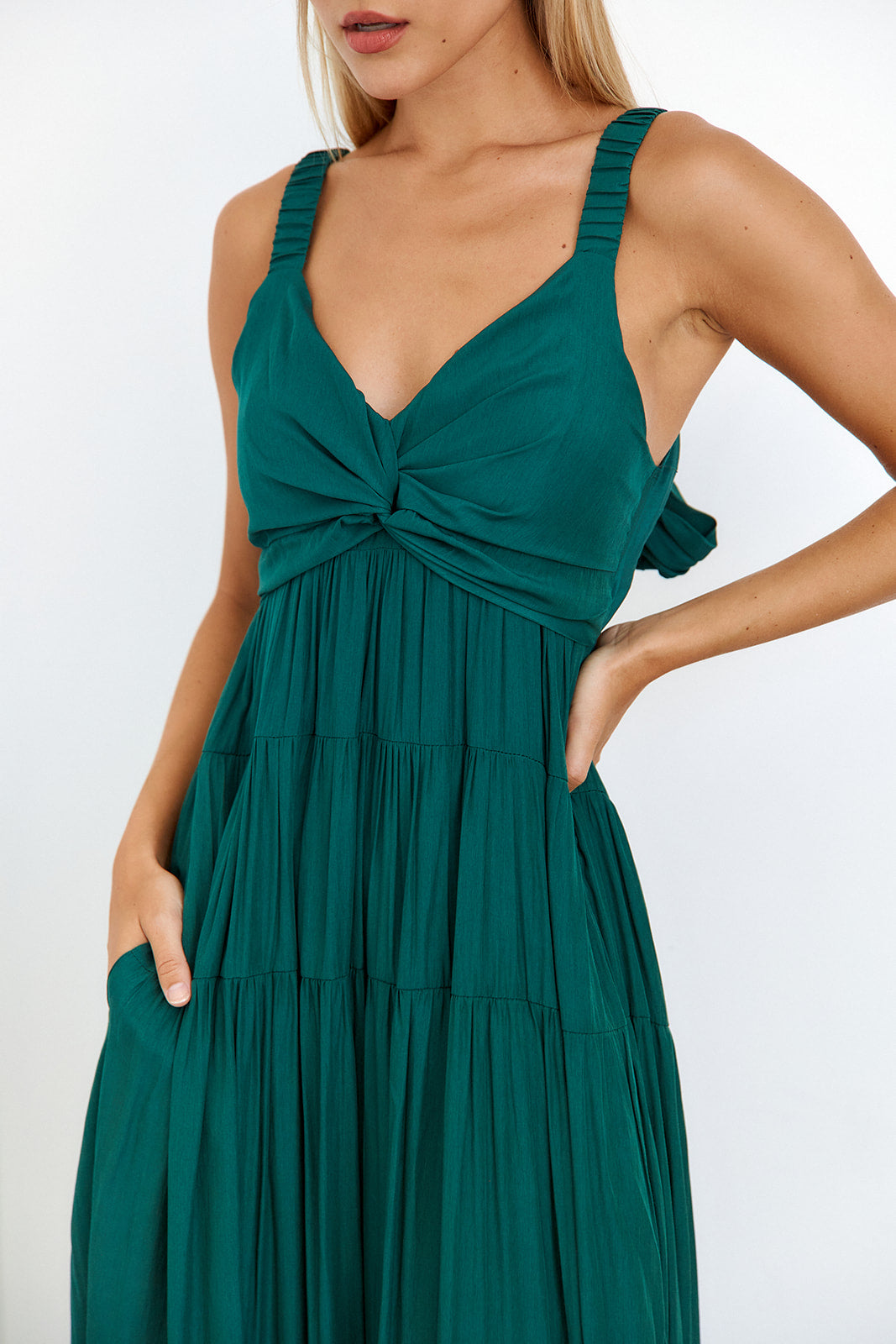 SALE - Noon Twist Front Maxi Dress