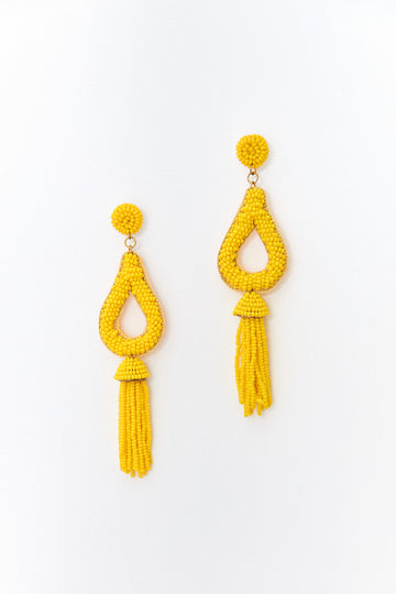 Kaia Teardrop Tassel Earrings