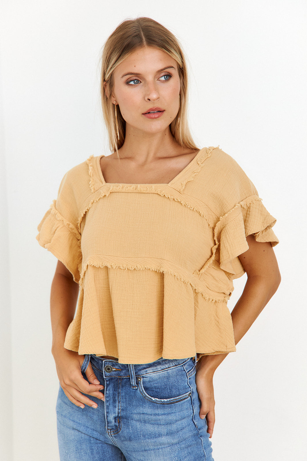SALE - Myla Frayed Top