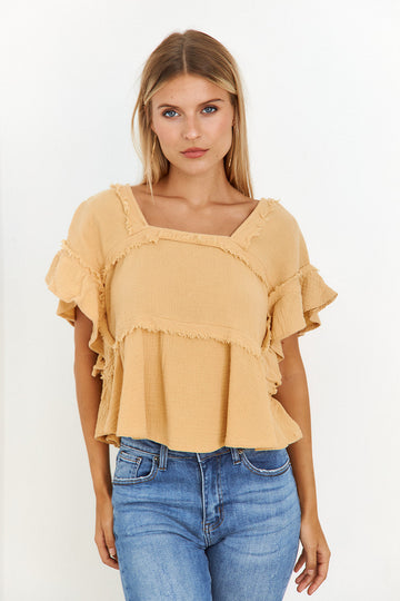 SALE - Myla Frayed Top