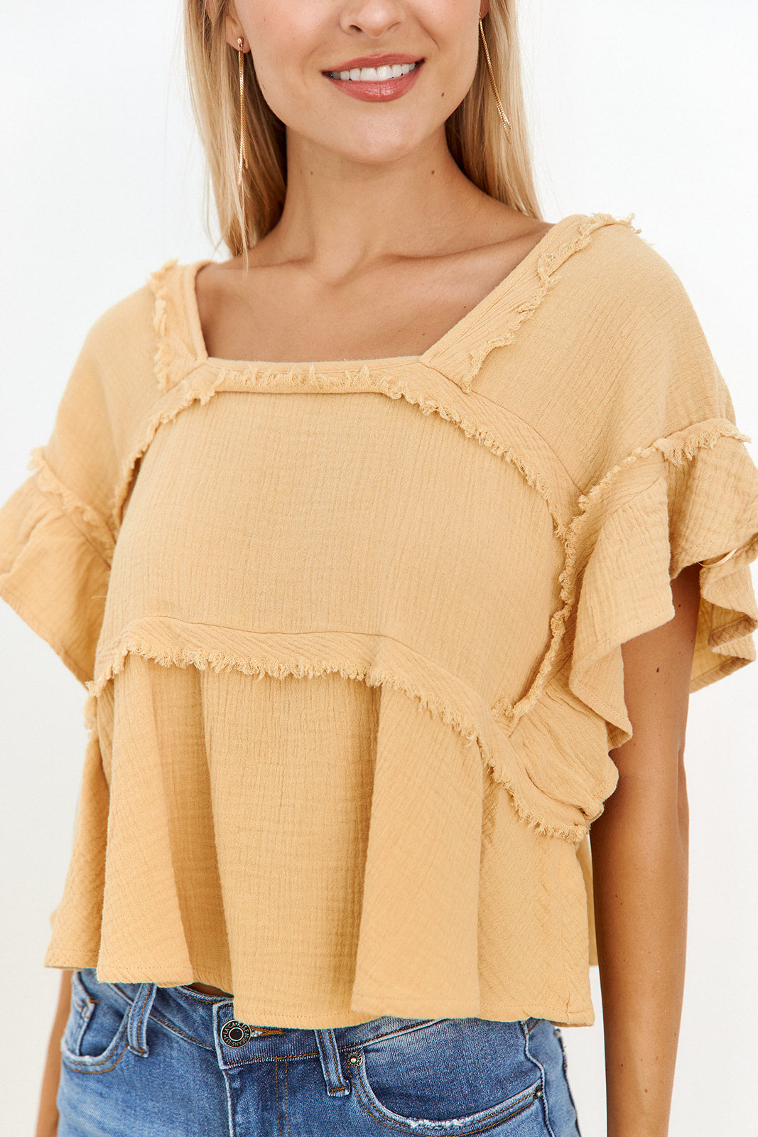 SALE - Myla Frayed Top