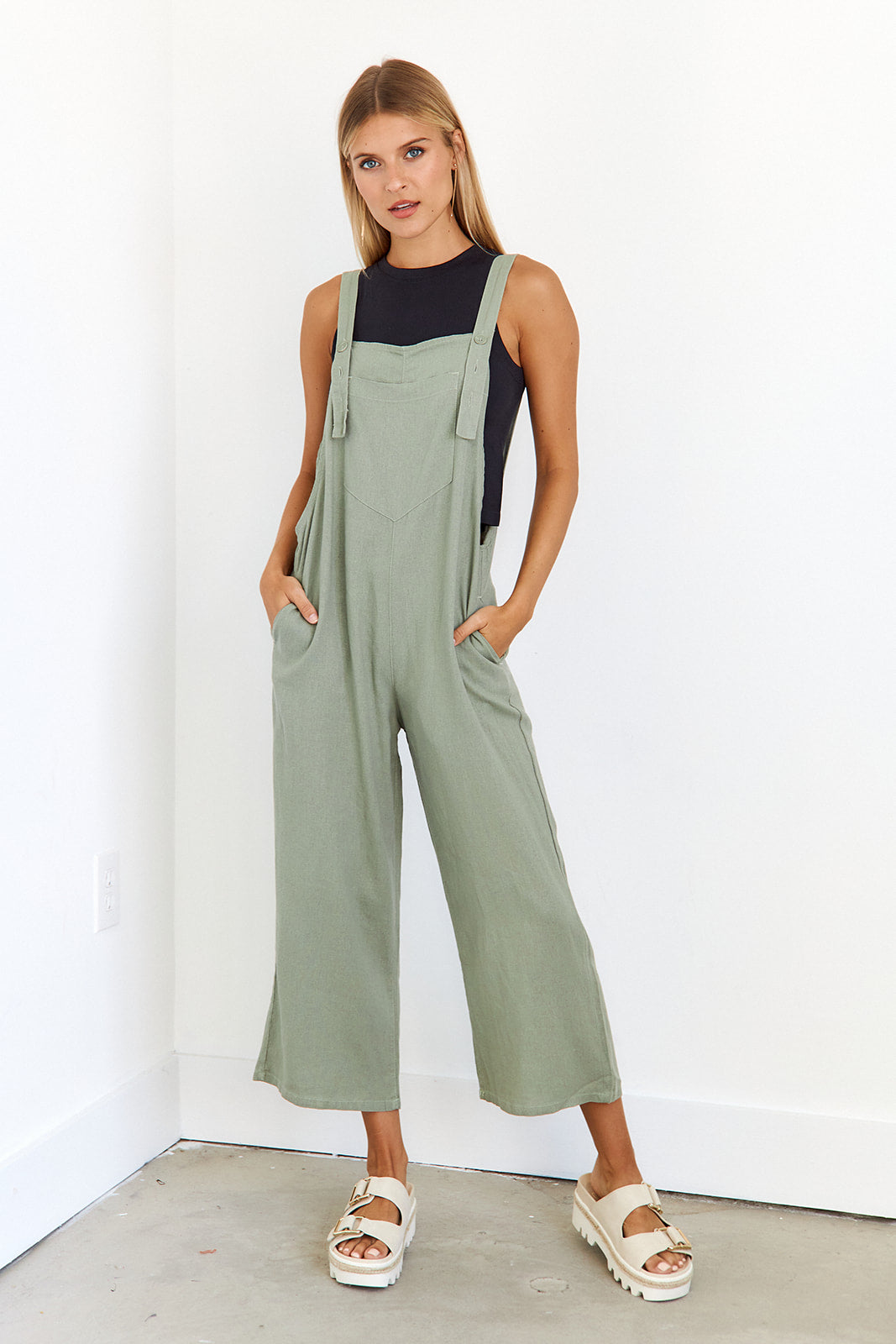 SALE- Layton Denim Overall Jumpsuit