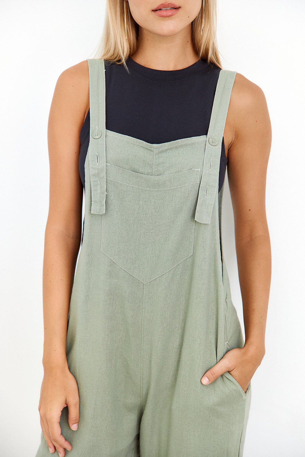 SALE- Layton Denim Overall Jumpsuit