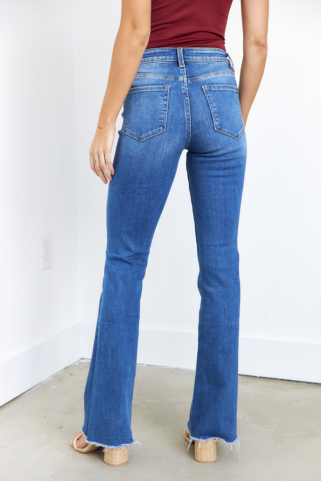 Oakley Raw Hem Flare Jeans