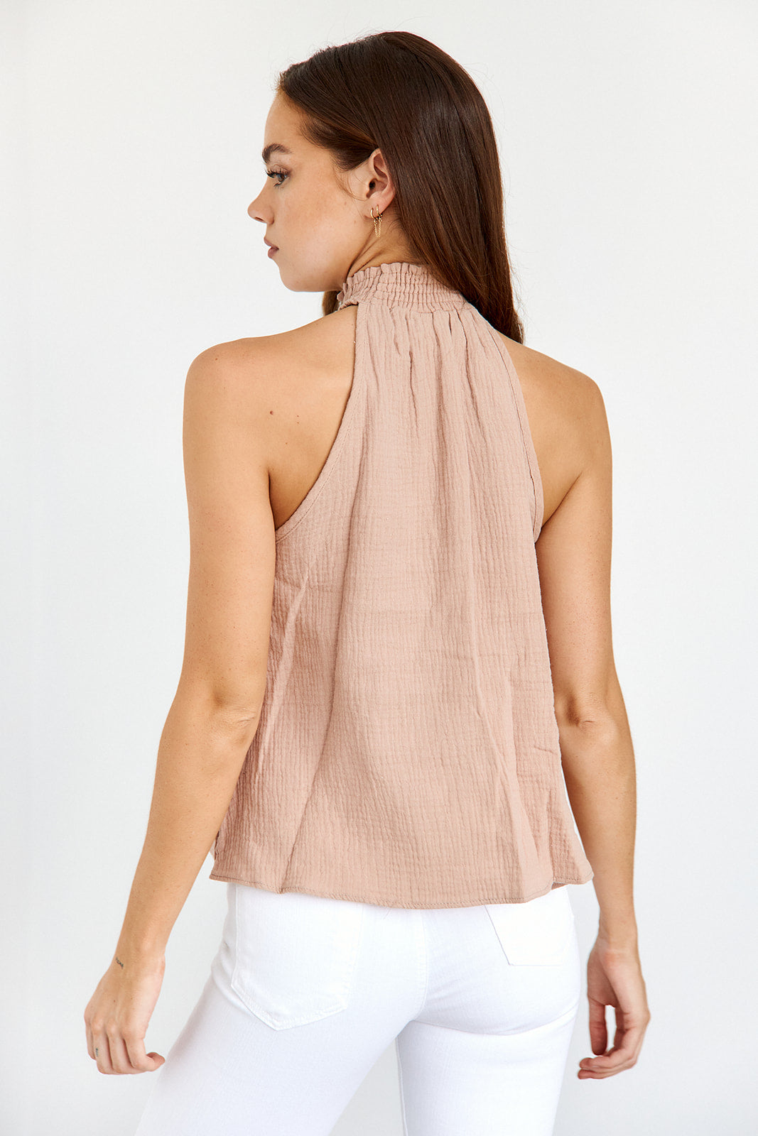 SALE - Miles High Neck Gauze Tank