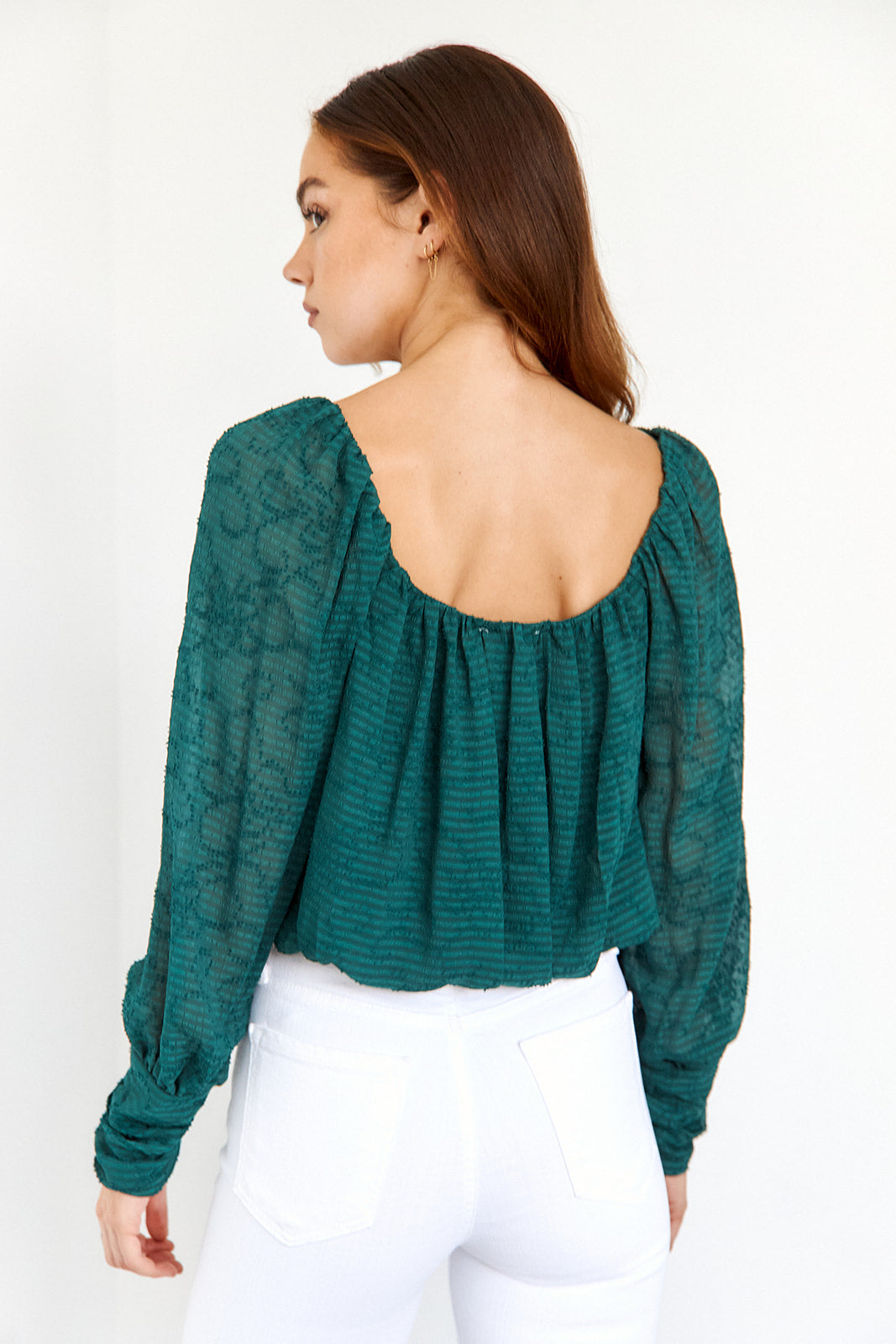 SALE - Analia Bubble Sleeve Top
