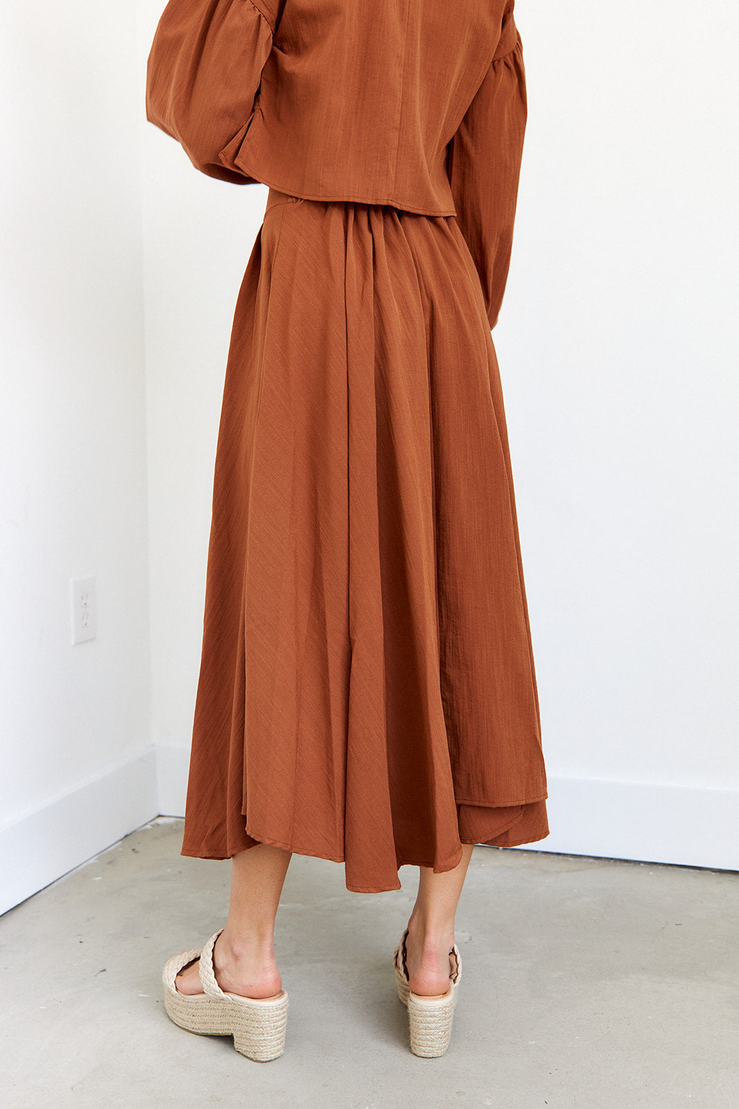 SALE - Lucinda Pleated Midi Skirt