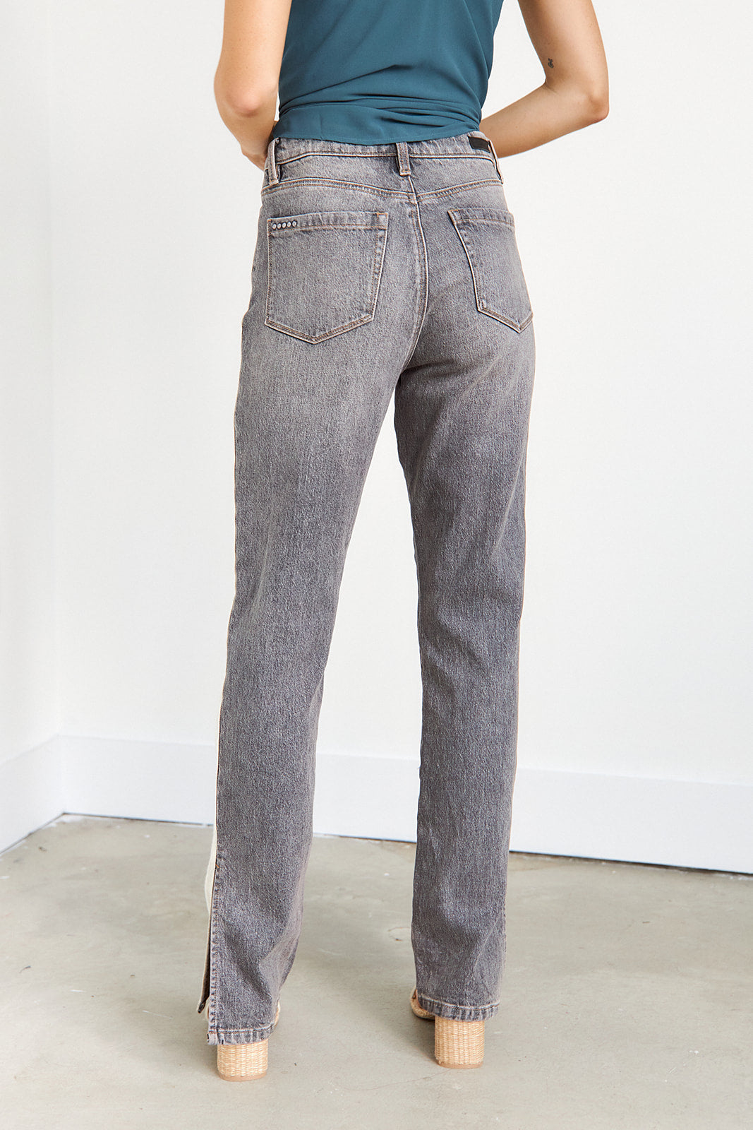 SALE - Big Fan Tuxedo Stripe Straight Leg Jean