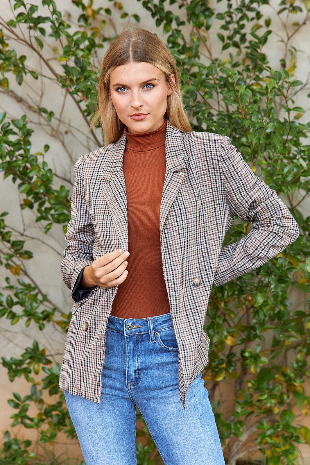 Kendy Plaid Blazer