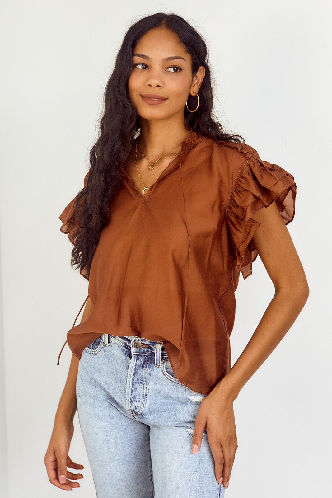 Halloway Ruffled Detail Blouse