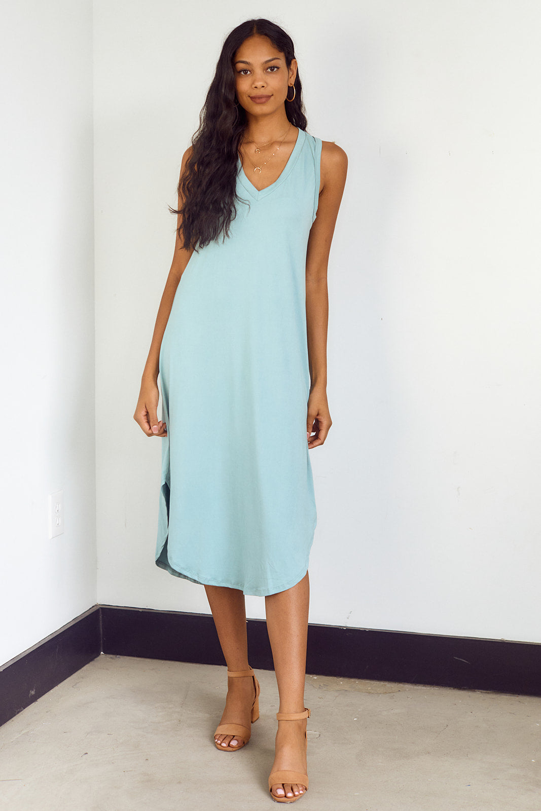 Avely Sleeveless Knit Midi Dress