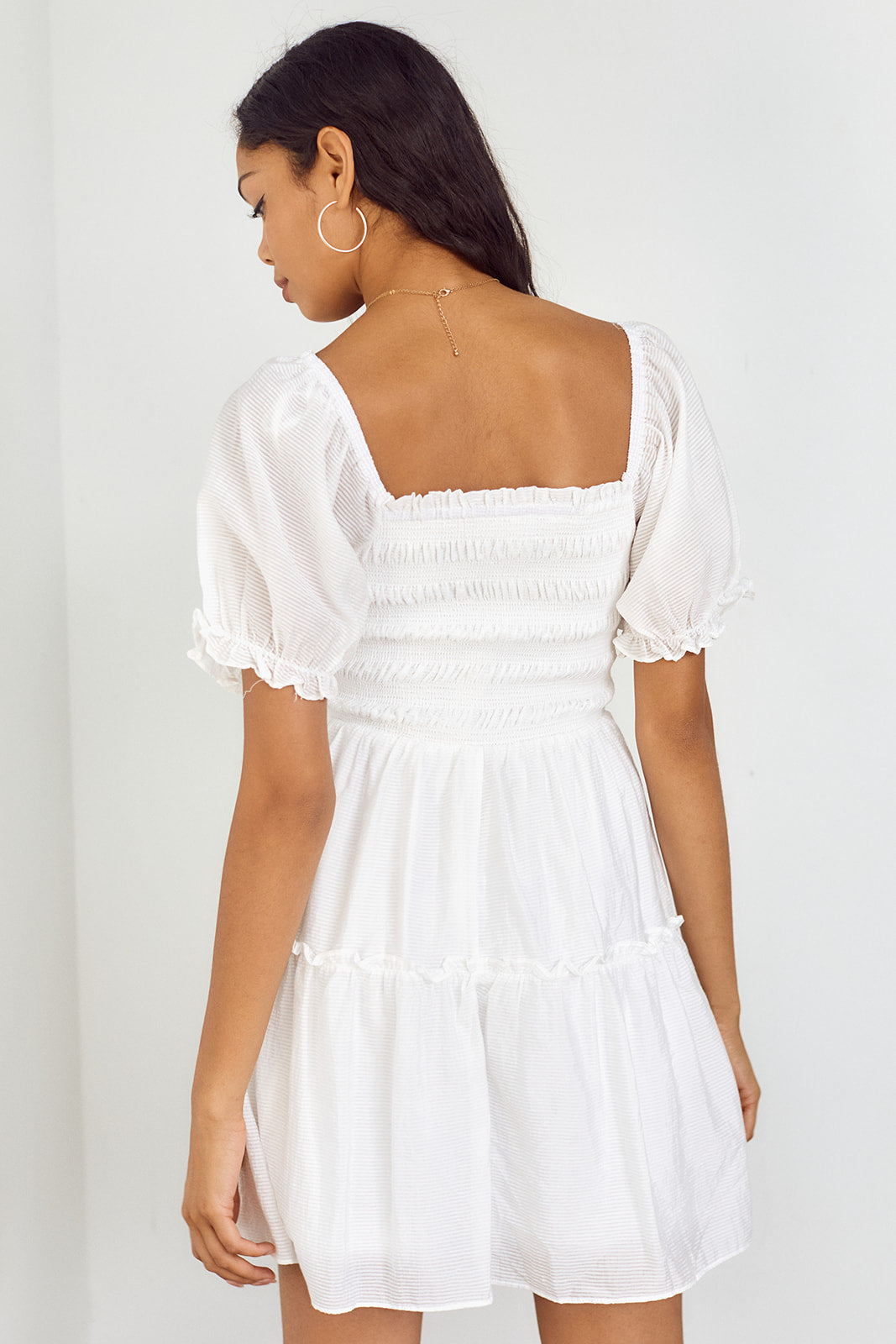 Zoie Puff Sleeve Smocked Dress
