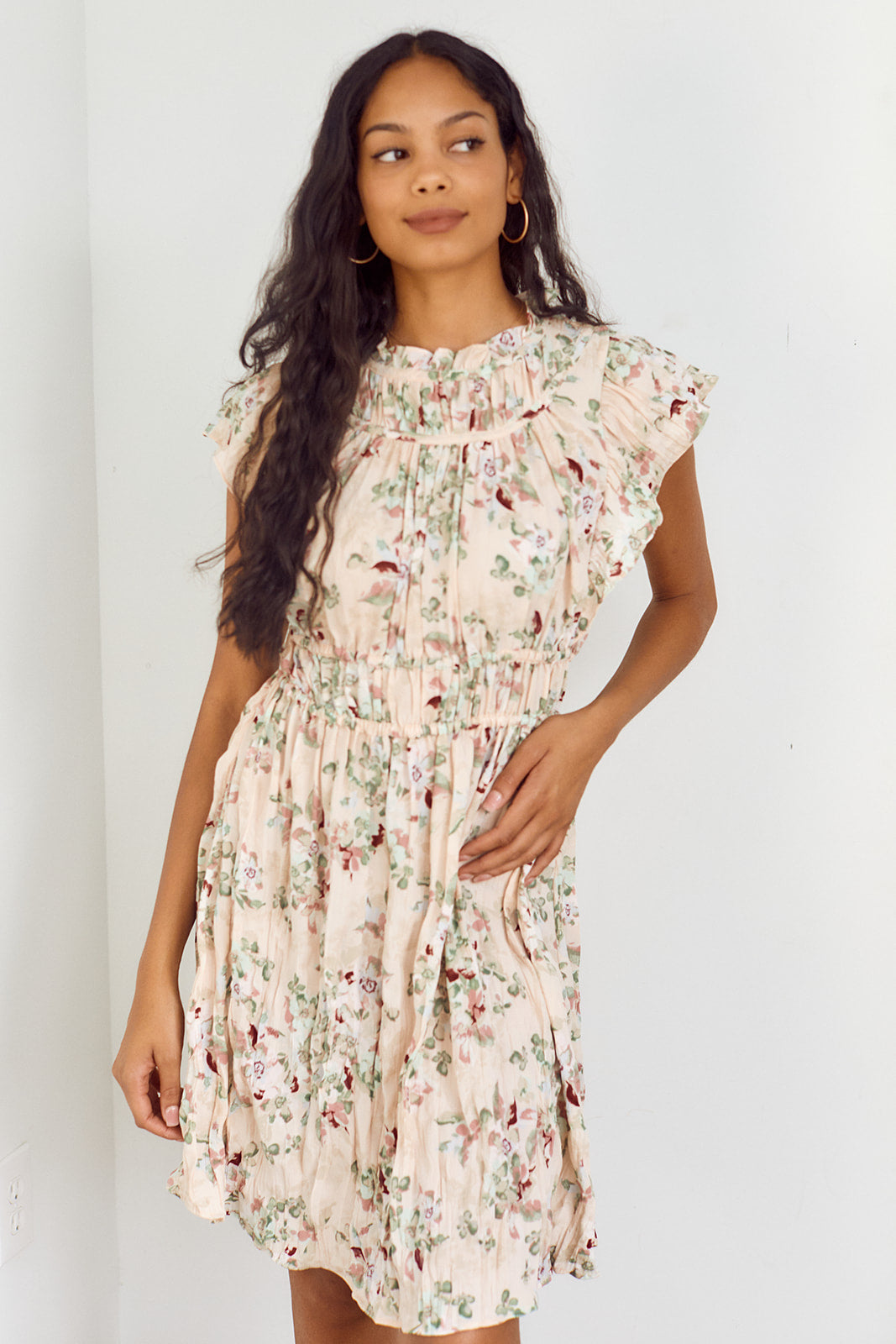 Kimball Ruched Floral Dress