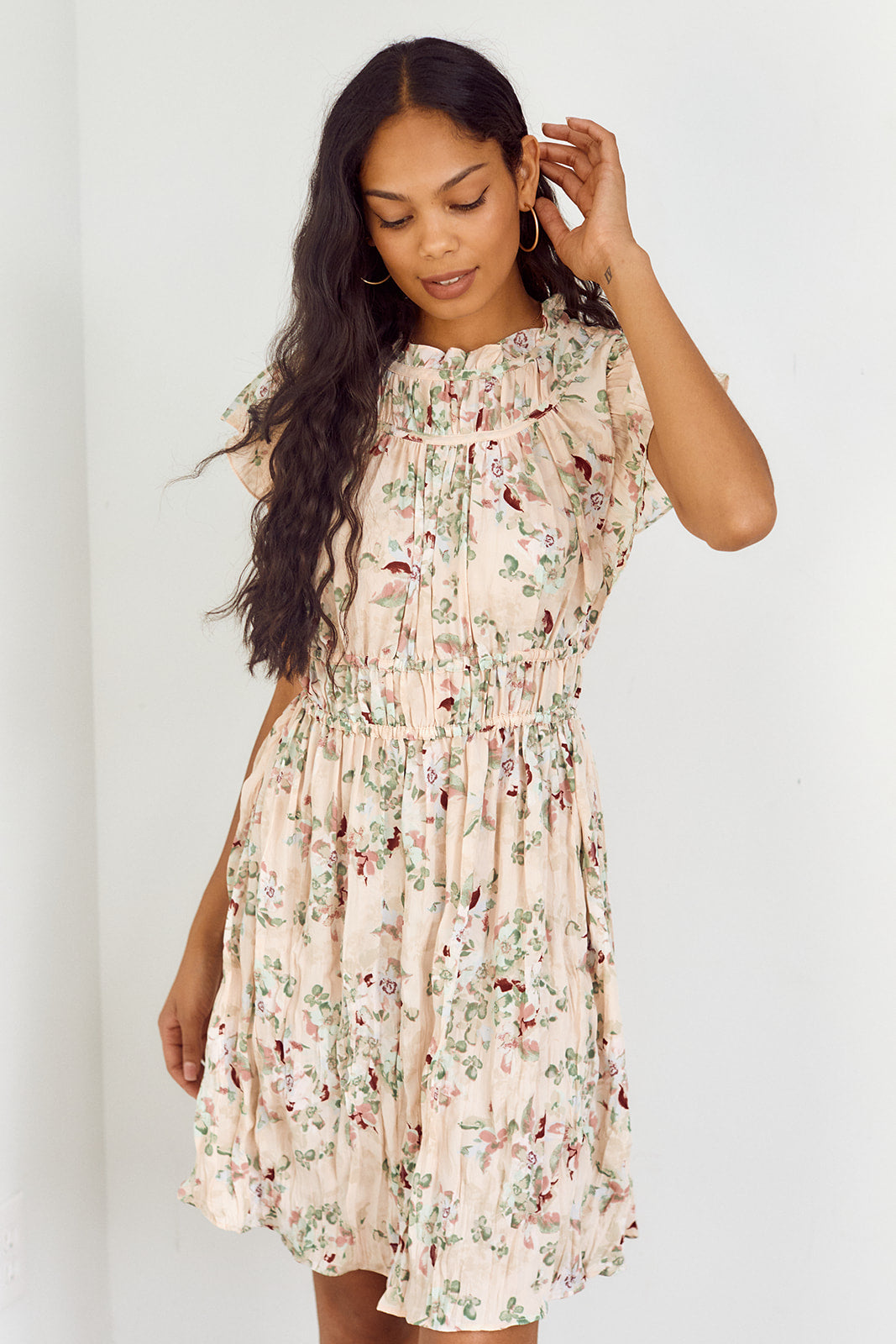 Kimball Ruched Floral Dress