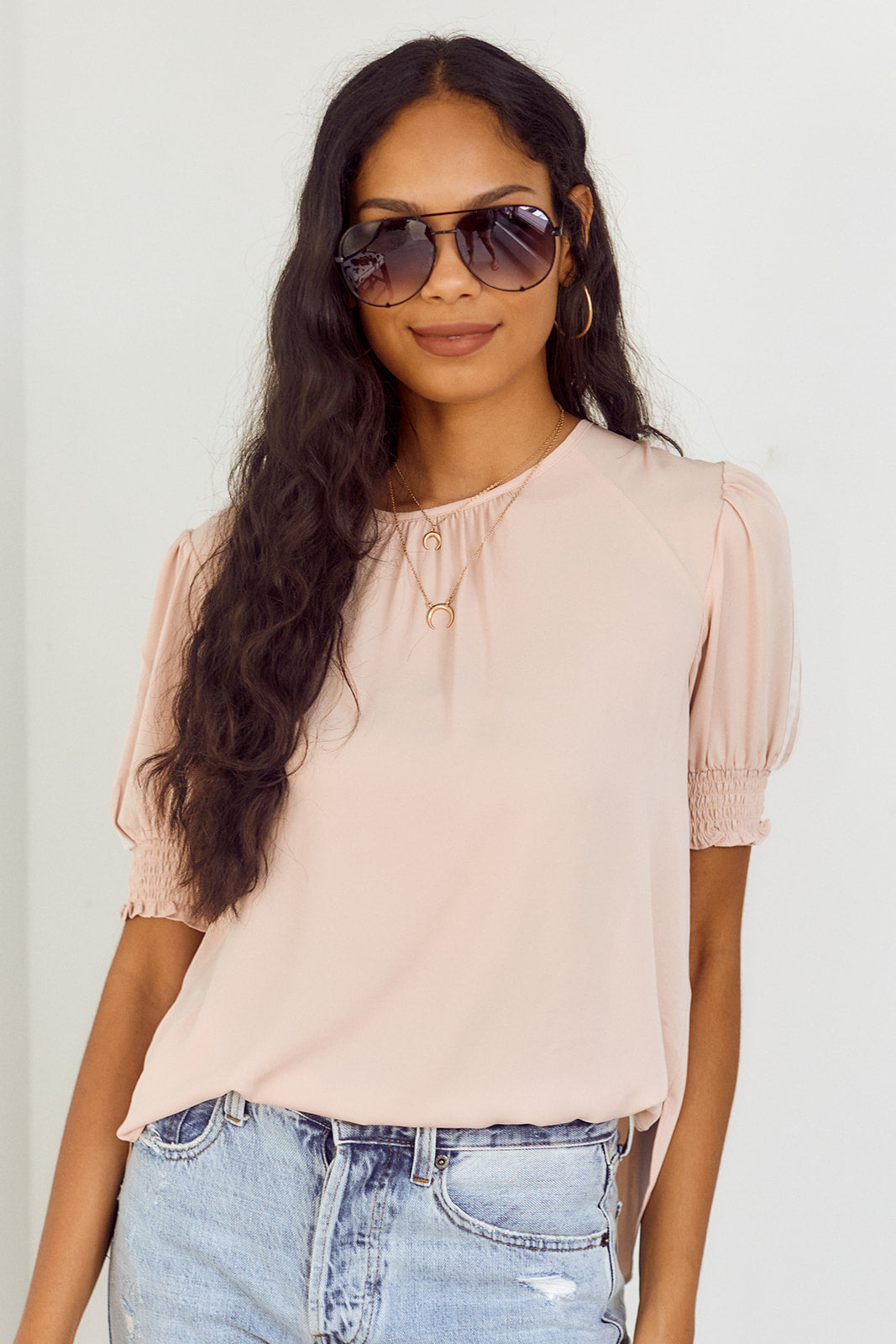 Sullivan Smocked Sleeve Blouse