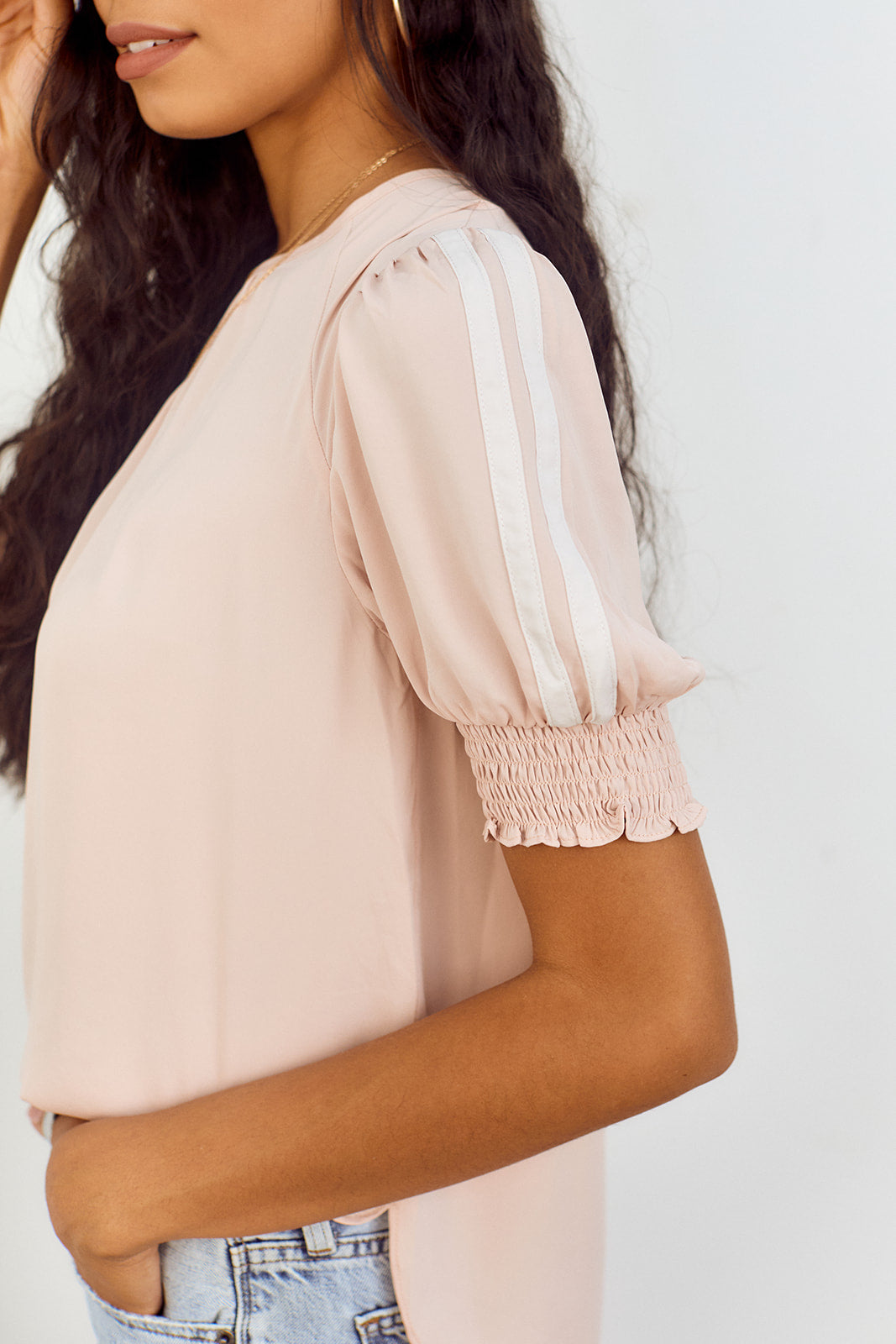 Sullivan Smocked Sleeve Blouse