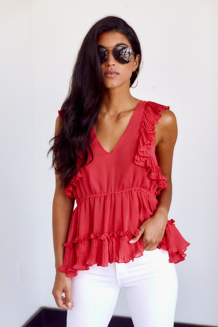 Goldie Ruffle Detail Blouse