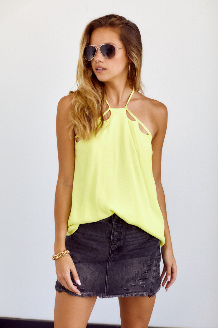 Linnie Cutout Detail Sleeveless Top