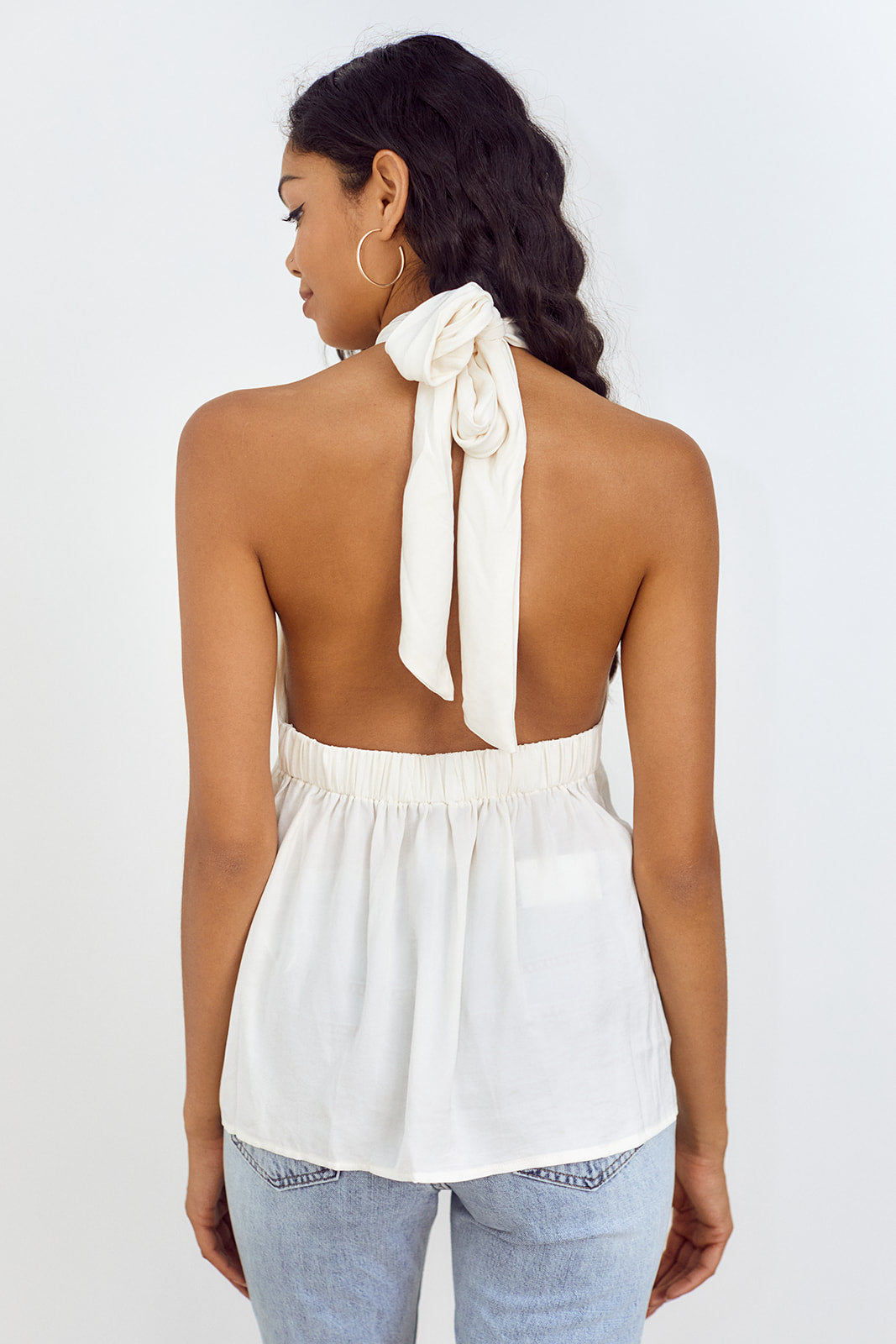 Bristol Twist Front Halter Blouse