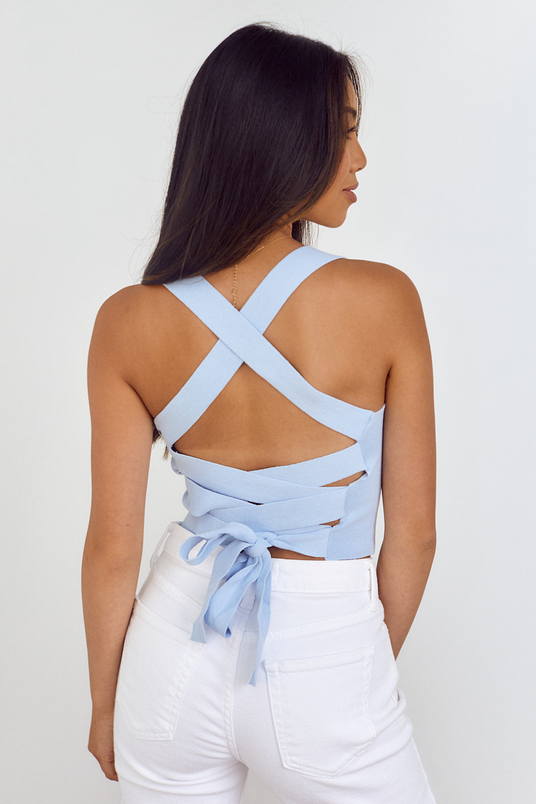 Siena Cropped Tie Back Top