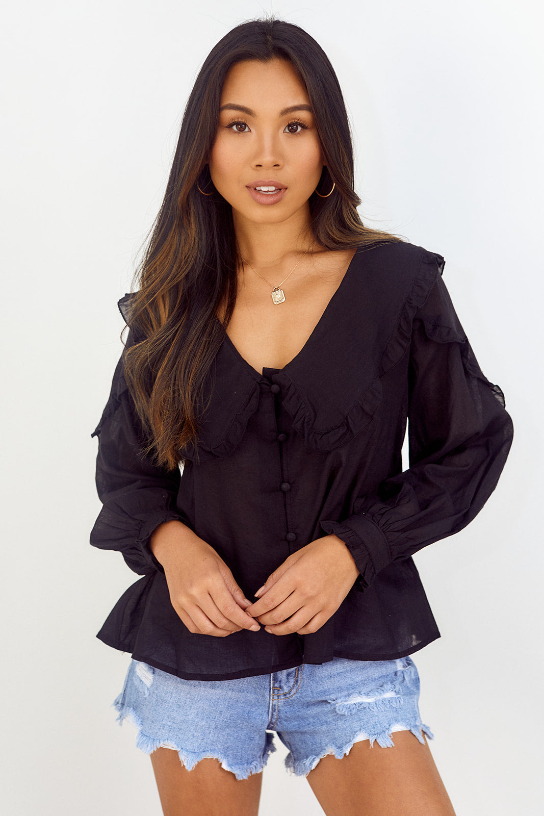 Ronni Oversized Collar Blouse