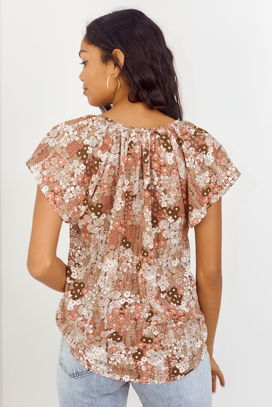 Murray Short Sleeve Floral Printed Blouse