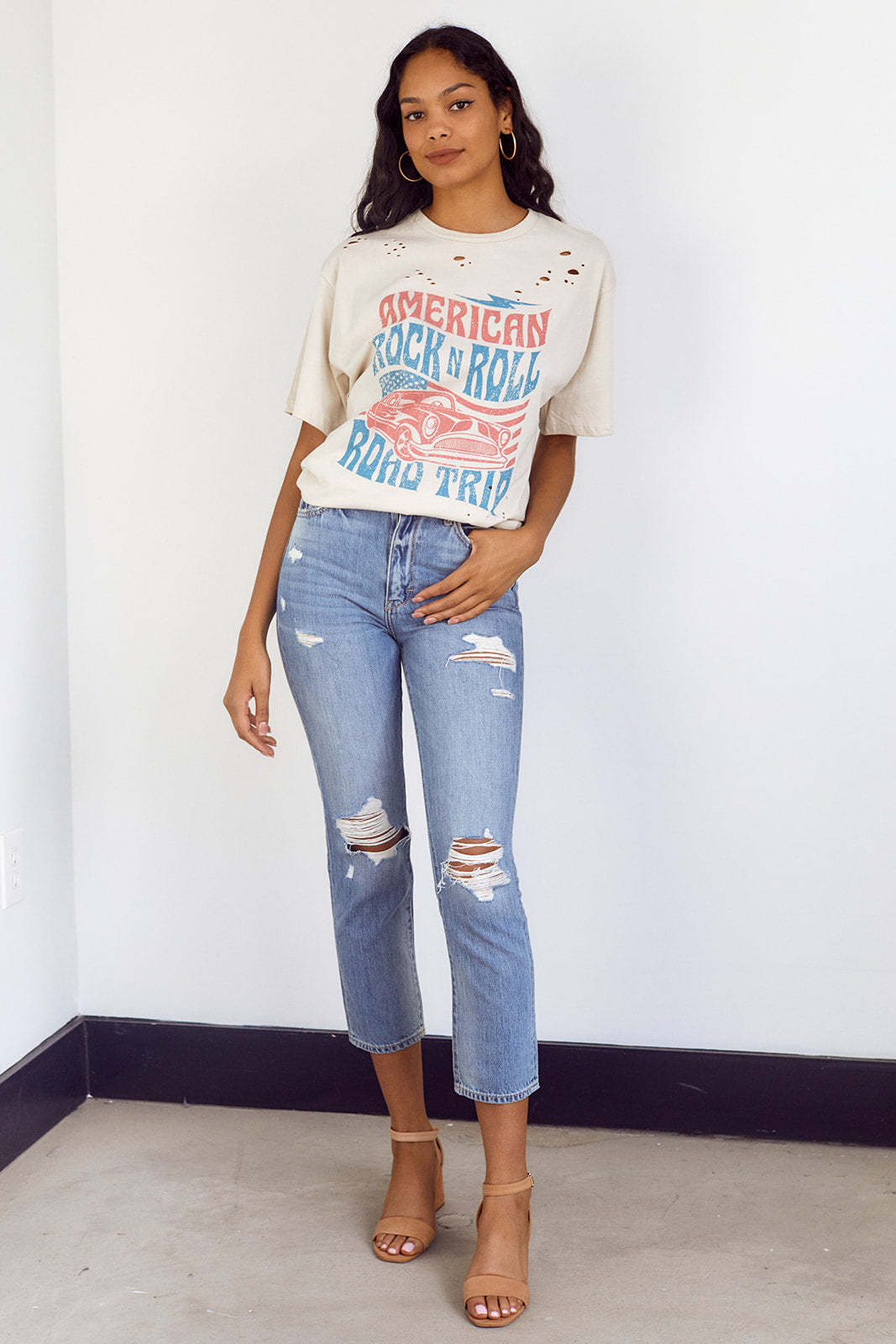 American Rock & Roll Distressed Graphic Tee