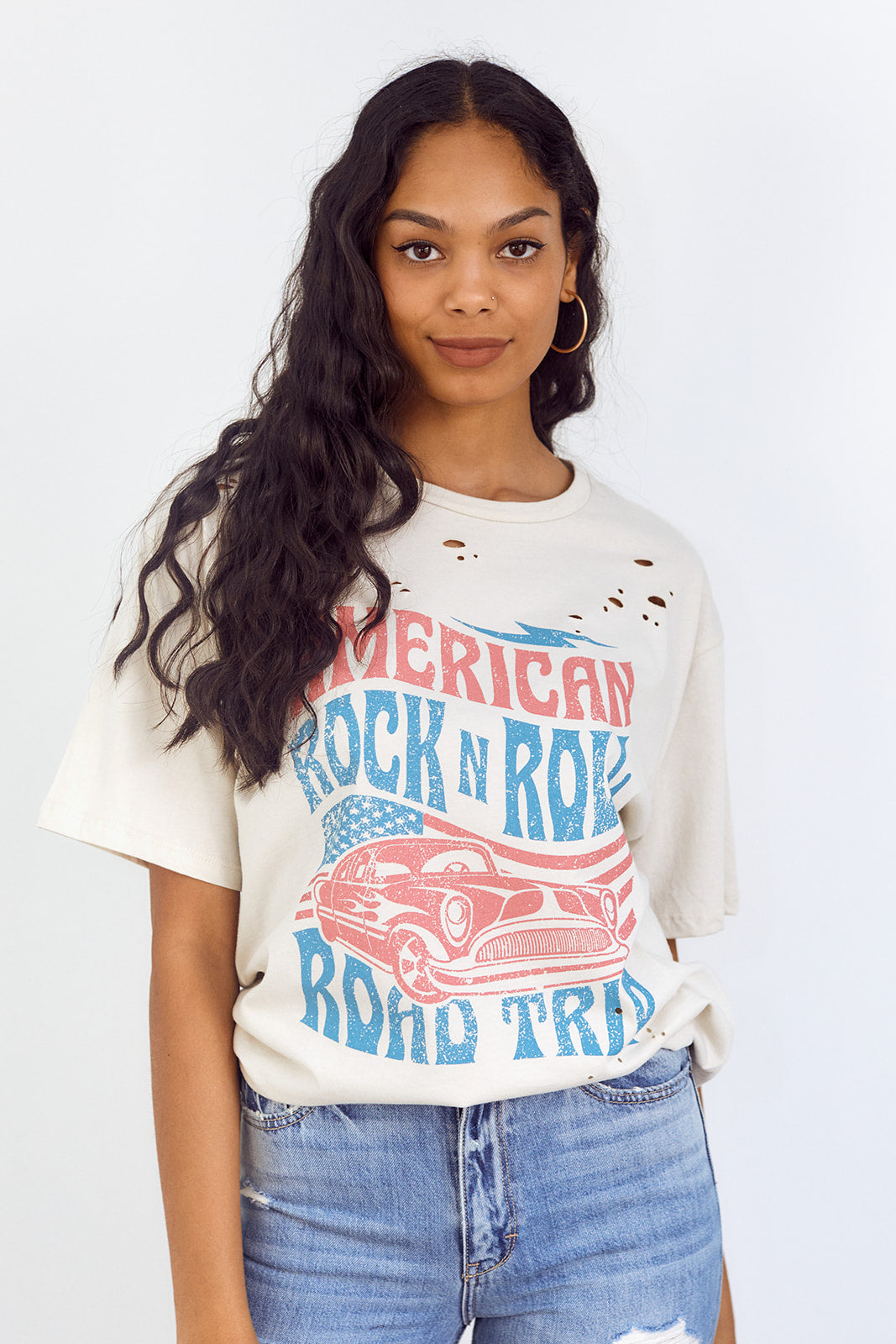 American Rock & Roll Distressed Graphic Tee