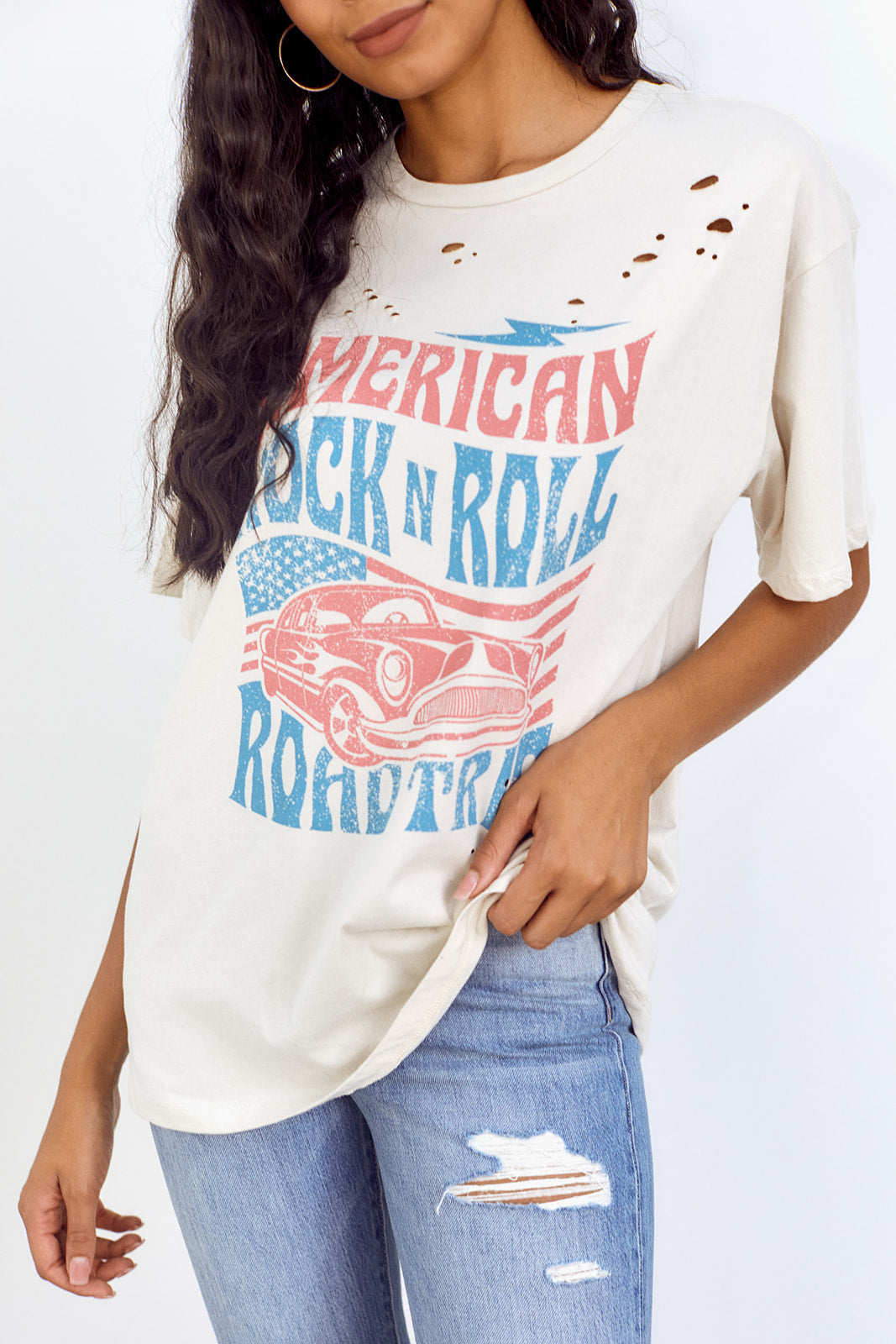 American Rock & Roll Distressed Graphic Tee
