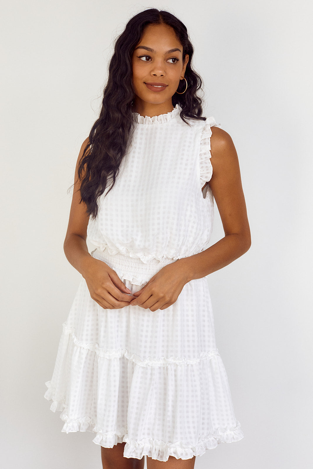 Nola Ruffled Trim Dress