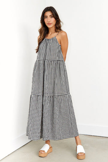 SALE- Sirius Gingham Maxi Dress